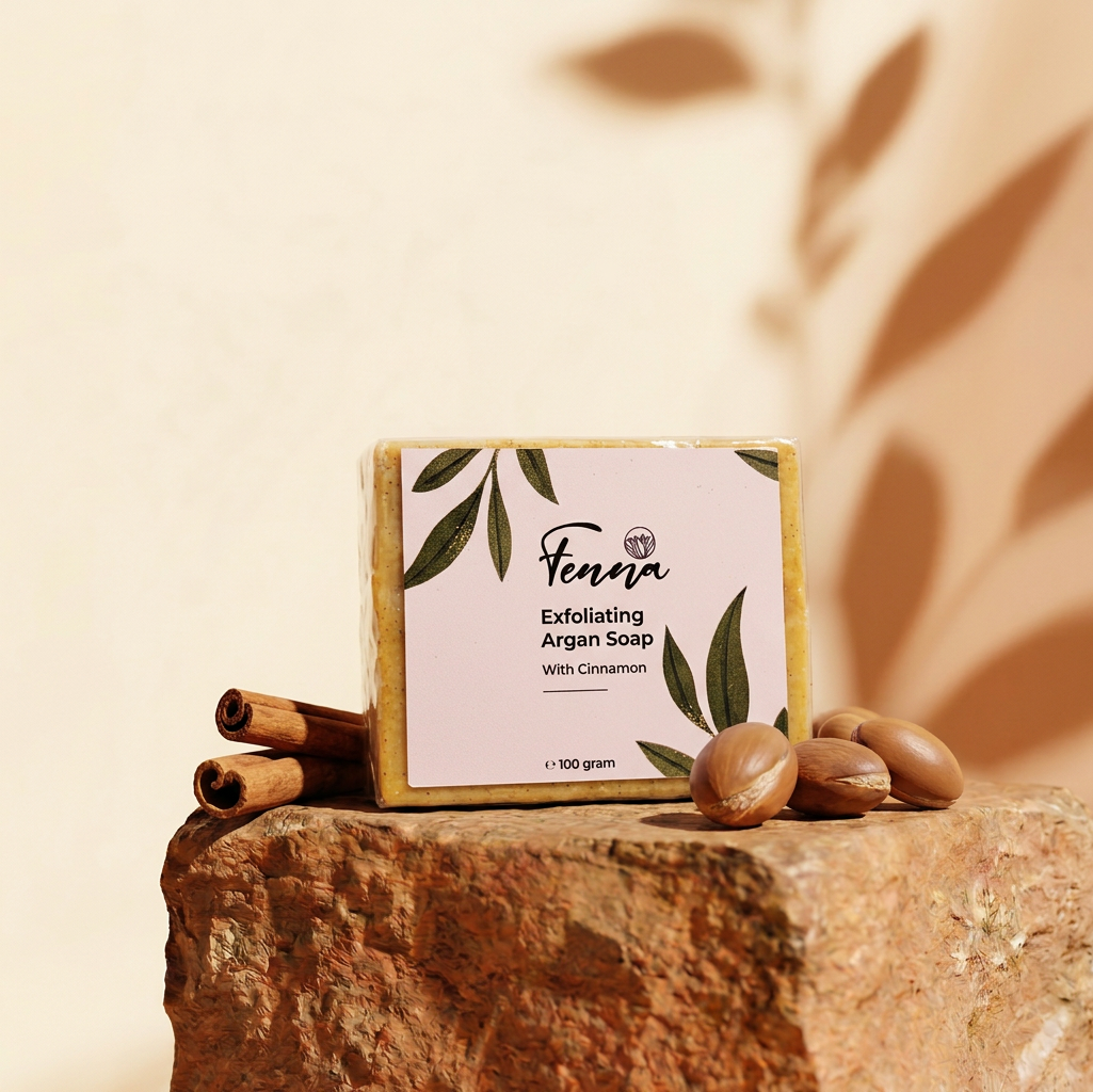 Fenna Exfoliating Argan Soap - Cinnamon