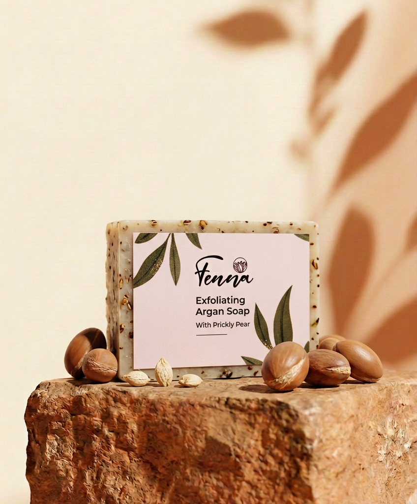 Fenna Exfoliating Argan Soap - Prickly Pear
